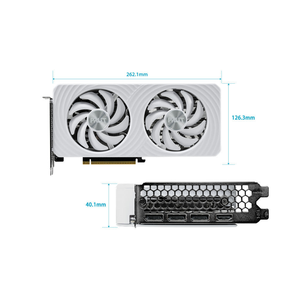 VGA การ์ดจอ PALIT RTX 5060 WHITE OC 8GB รับประกัน 3 ปี