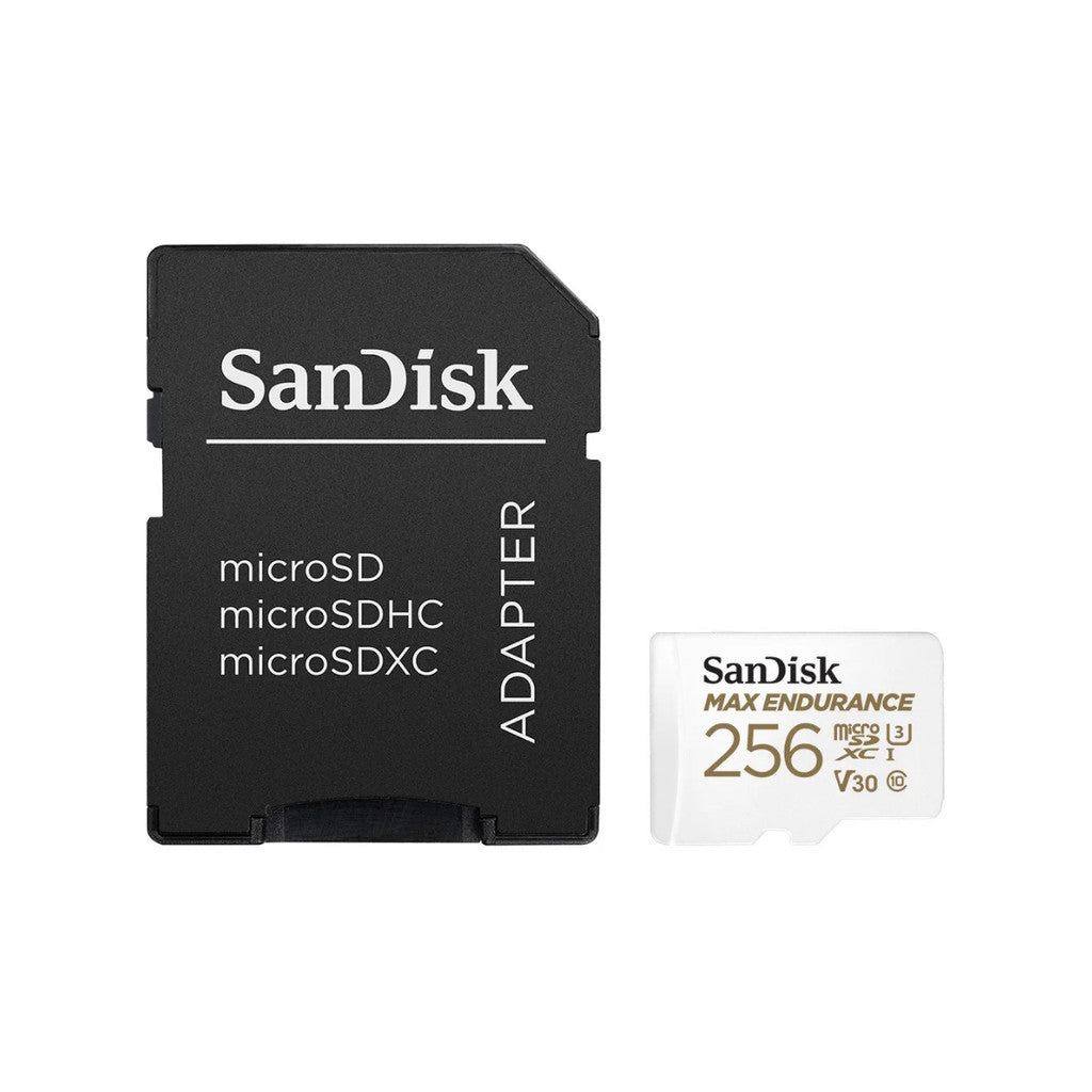 SANDISK microSD (ไมโครเอสดีการ์ด) SDSQQVR 256GB MAX ENDURANCE UHS-I, C10, U3, V30 Warranty 15 Years