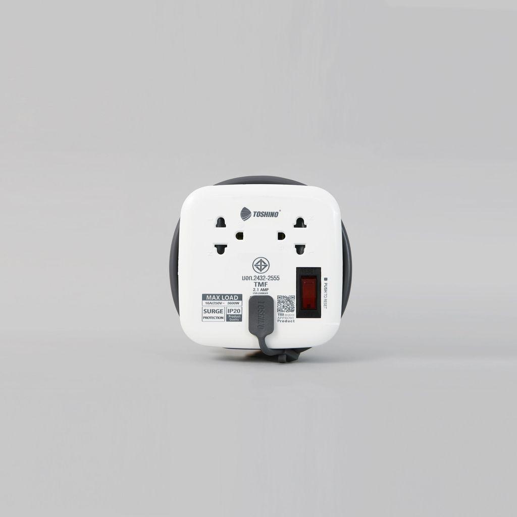 TOSHINO XP 2 ช่อง USB 16A รางปลั๊กไฟ