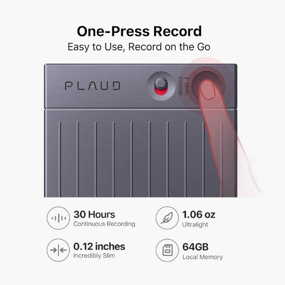 PLAUD NOTE AI Voice Recorder เครื่องบันทึกเสียง AI พร้อมเคสแม่เหล็ก รับประกัน 1 ปี