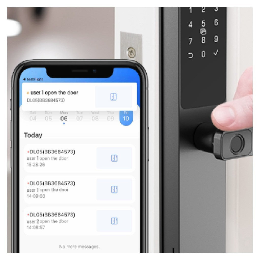 EZVIZ DL06 Smart Door Lock ล็อกประตูอัจฉริยะ สแกนนิ้ว WiFi ปลดล็อกผ่านแอป รหัส คีย์การ์ด