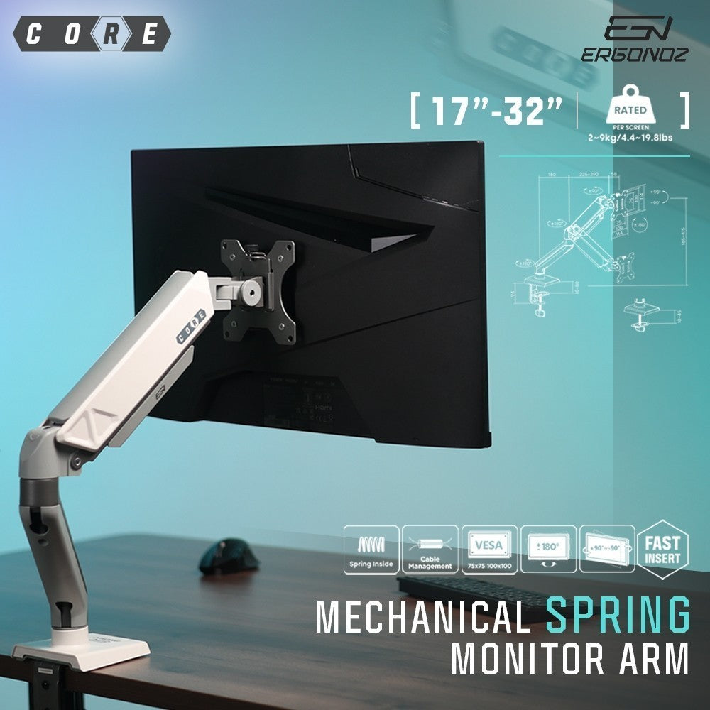 ERGONOZ Monitor Arm แขนจับจอ รุ่น EGN-CORE-D สำหรับจอ 17-32