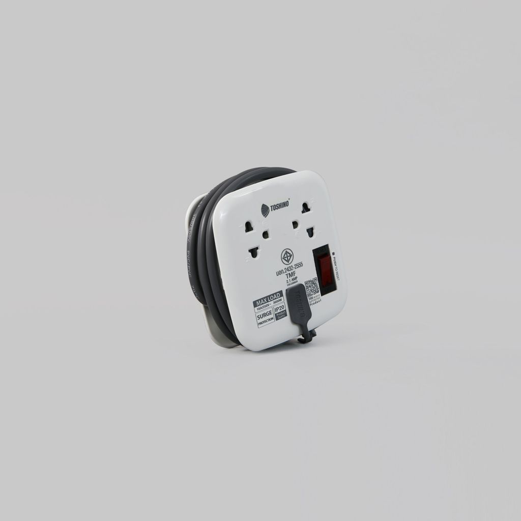 TOSHINO XP 2 ช่อง USB 16A รางปลั๊กไฟ