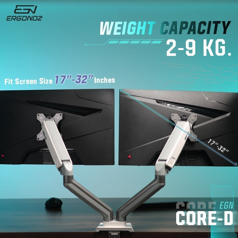 ERGONOZ Monitor Arm แขนจับจอ รุ่น EGN-CORE-D สำหรับจอ 17-32
