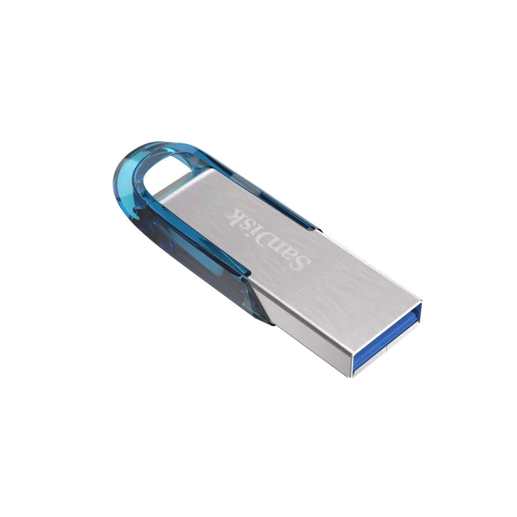 SANDISK FLASH DRIVE (แฟลชไดร์ฟ) ULTRA FLAIR 32GB USB 3.0 Tropical Blue SDCZ73 Warranty 5 Years