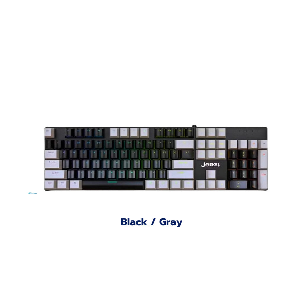 JEDEL KL95D คีย์บอร์ดเกมมิ่ง(มีสาย) Mechanical Blue Switch 104Key Mini RGB ประกัน 1ปี ส่งฟรี