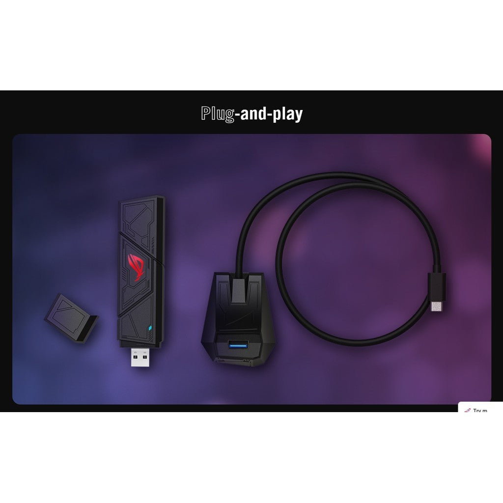 ASUS ROG USB-BE92 BE6500 WIFI 7 WIRELESS USB ADAPTER รับประกันศูนย์ไทย 3 ปี