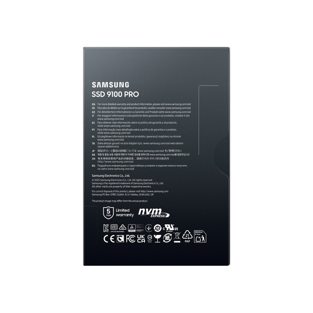 SAMSUNG SSD M.2 (การ์ดเอสเอสดี)  9100 PRO 2TB PCle 5.0 Warranty 5 Years