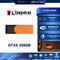 KINGSTON Flash Drive (แฟลชไดรฟ์) DTXS 256GB USB 3.2 Gen 1 Black Orange Warranty 5 Years