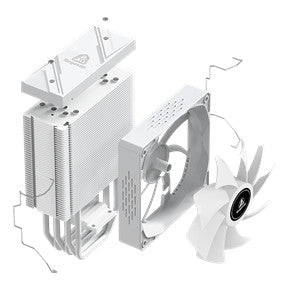 Segotep CPU Air Cooler (พัดลมซีพียู) Lumos G6 Top180W (White) รับประกันศูนย์ไทย 1 ปี