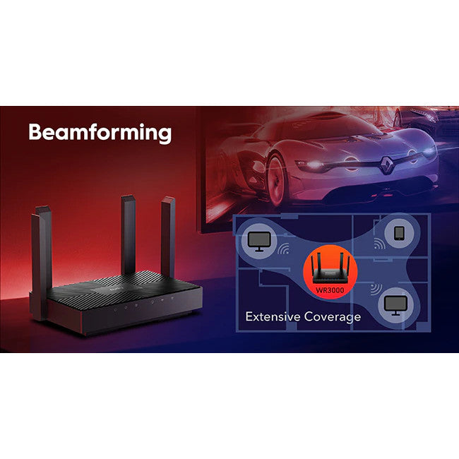 CUDY WR3000 Wi-Fi 6 Router Gigabit dual band  AX3000 รับประกันตลอดการใช้งาน