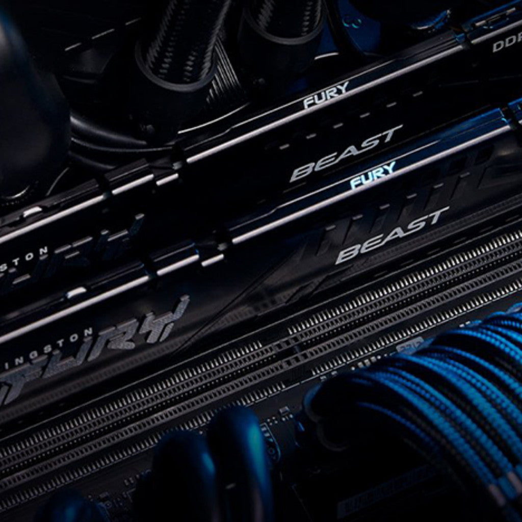 KINGSTON RAM (แรม) FURY BEAST 64GB DDR5 5200MHz INTEL XMP BLACK KF552C40BBK2-64 LIFETIME WARRANTY