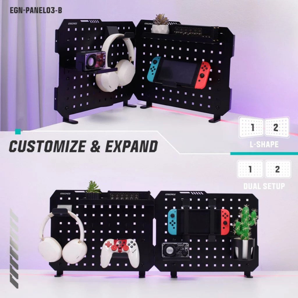 ERGONOZ ชั้นวางของติดโต๊ะ PANEL03 PEGBOARD DIY รับประกัน 1 ปี