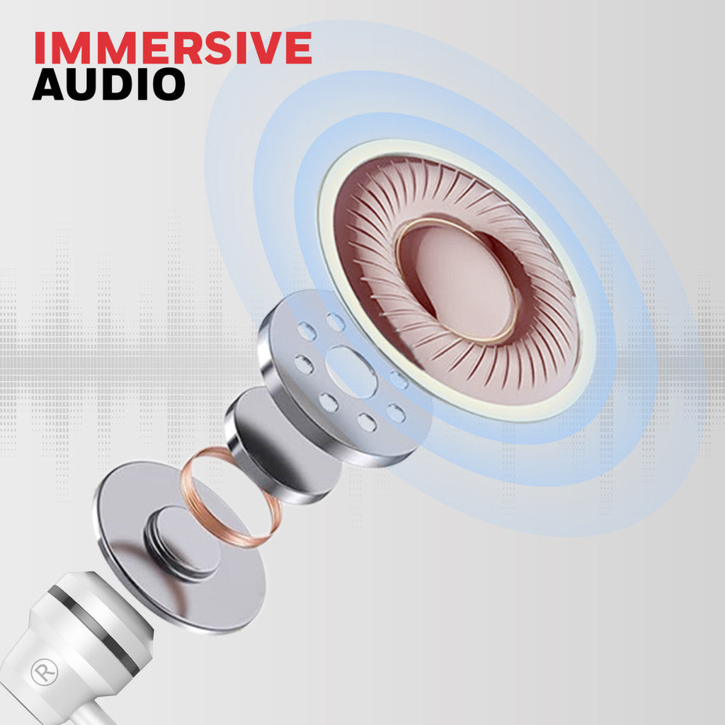 Honeywell Moxie V50 Wired Earphones 3.5 Black หูฟังอินเอียร์แบบมีสาย เสียงคุณภาพสูง ไมค์ในตัว รับประกัน 1 ปี