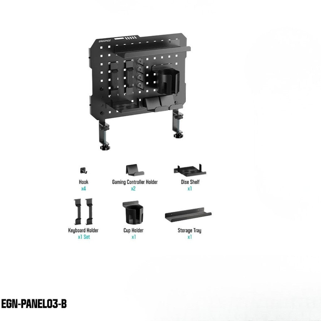 ERGONOZ ชั้นวางของติดโต๊ะ PANEL03 PEGBOARD DIY รับประกัน 1 ปี