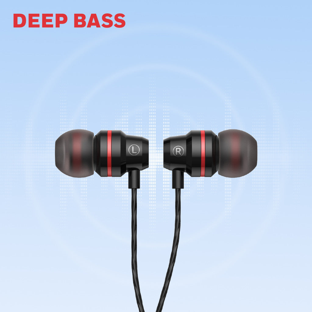 Honeywell Moxie V50 Wired Earphones 3.5 Black หูฟังอินเอียร์แบบมีสาย เสียงคุณภาพสูง ไมค์ในตัว รับประกัน 1 ปี