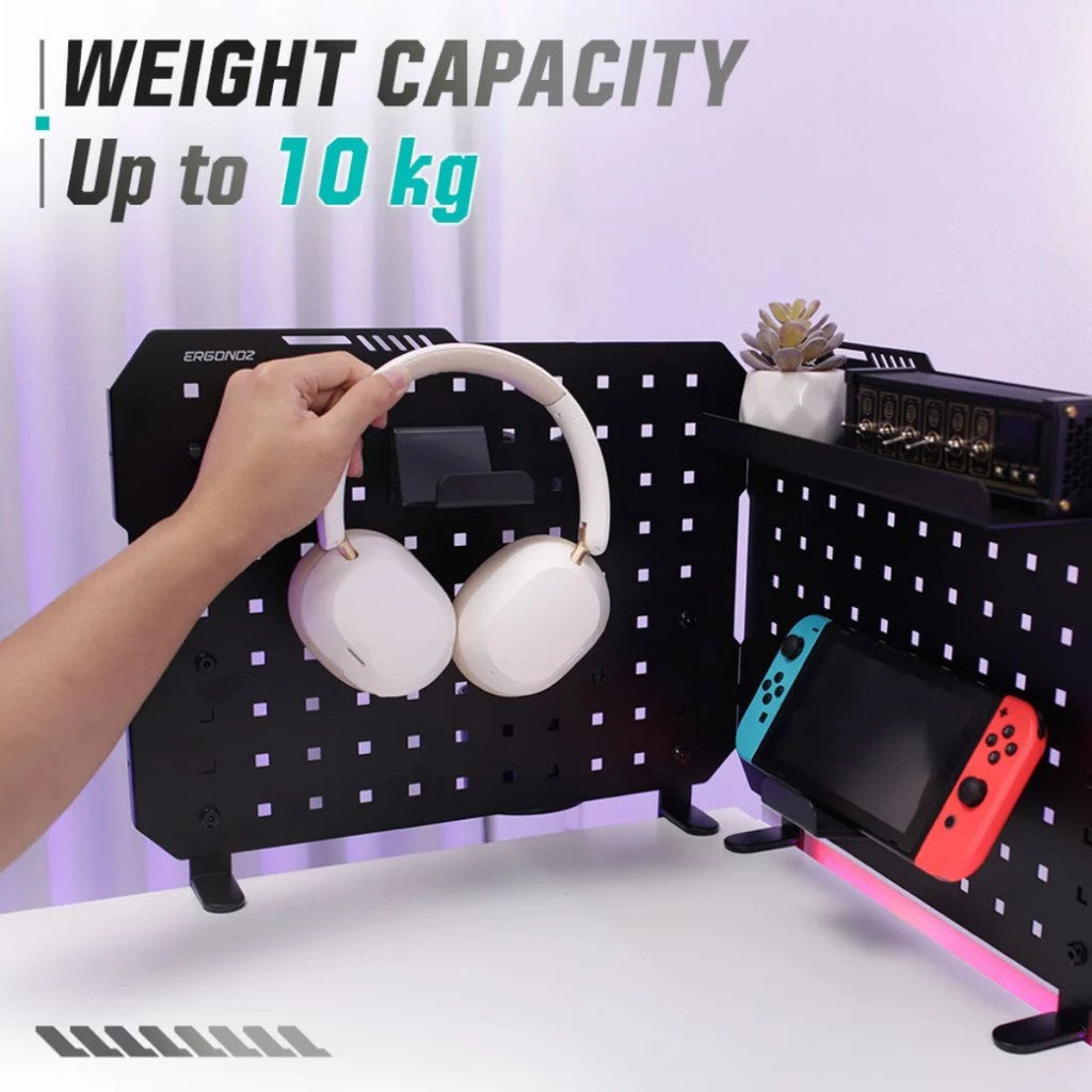 ERGONOZ ชั้นวางของติดโต๊ะ PANEL03 PEGBOARD DIY รับประกัน 1 ปี