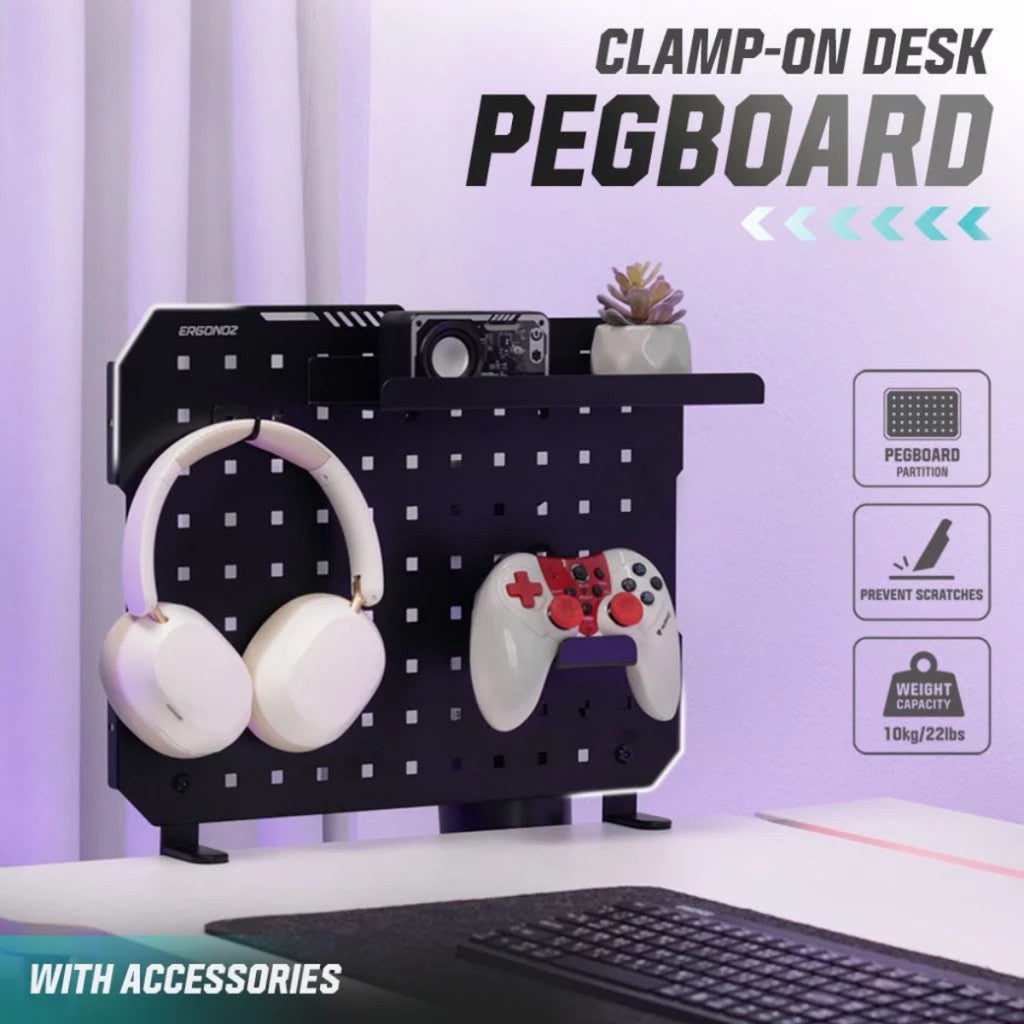 ERGONOZ ชั้นวางของติดโต๊ะ PANEL03 PEGBOARD DIY รับประกัน 1 ปี