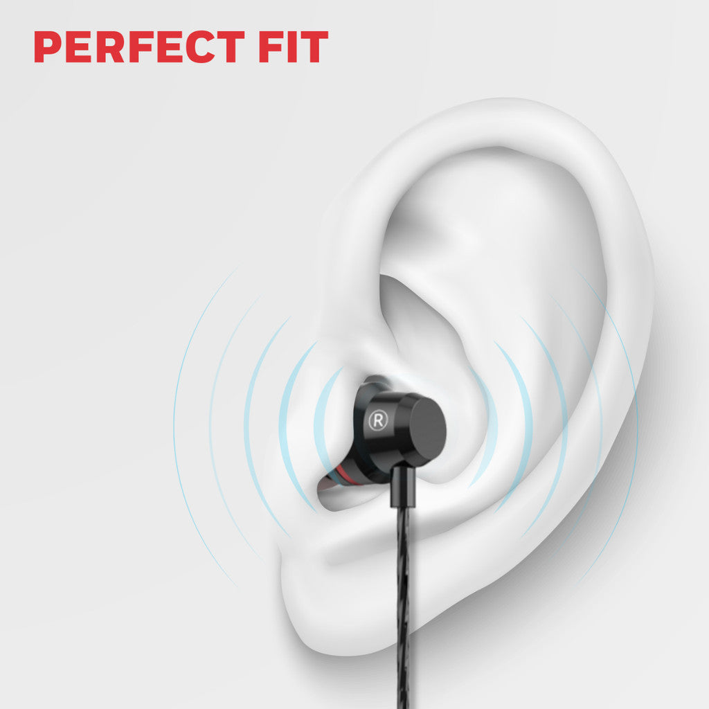 Honeywell Moxie V50 Wired Earphones 3.5 Black หูฟังอินเอียร์แบบมีสาย เสียงคุณภาพสูง ไมค์ในตัว รับประกัน 1 ปี