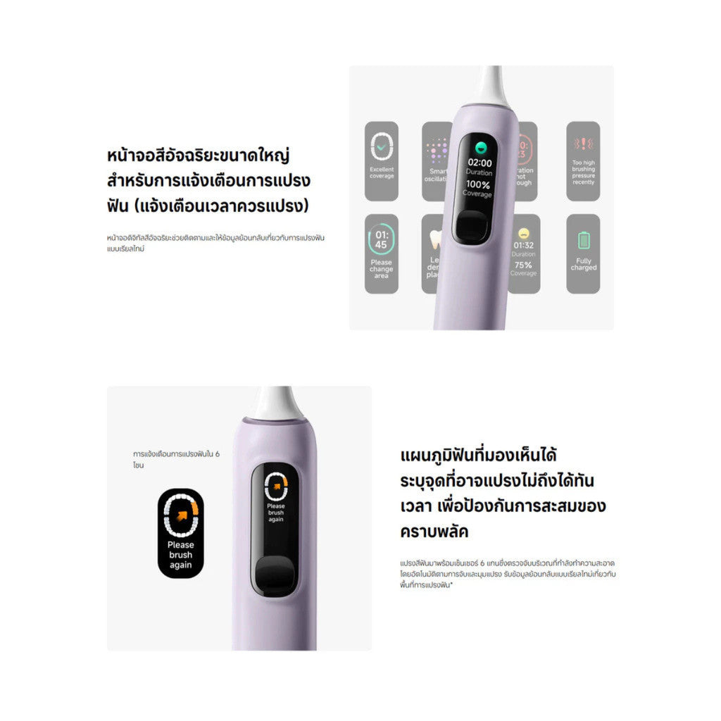 Xiaomi Oscillation Electric Toothbrush Pro แปรงสีฟันไฟฟ้า หน้าจอดิจิทัล ฟันสะอาดอย่างเห็นได้ชัด
