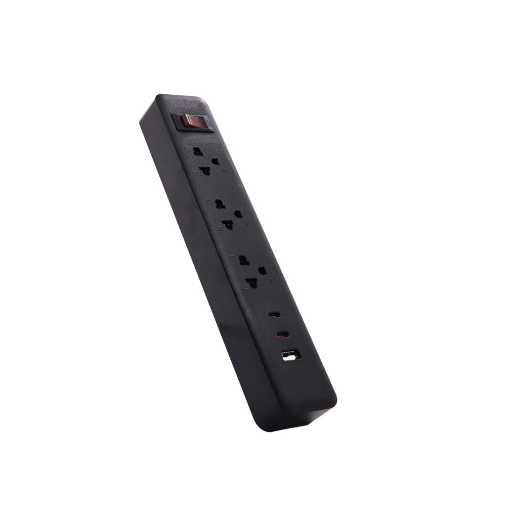 TOSHINO รางปลั๊ก XY-33USBC 3 ช่อง +2 TYPC C + 1USB/3M สินค้ารับประกัน 3 ปี