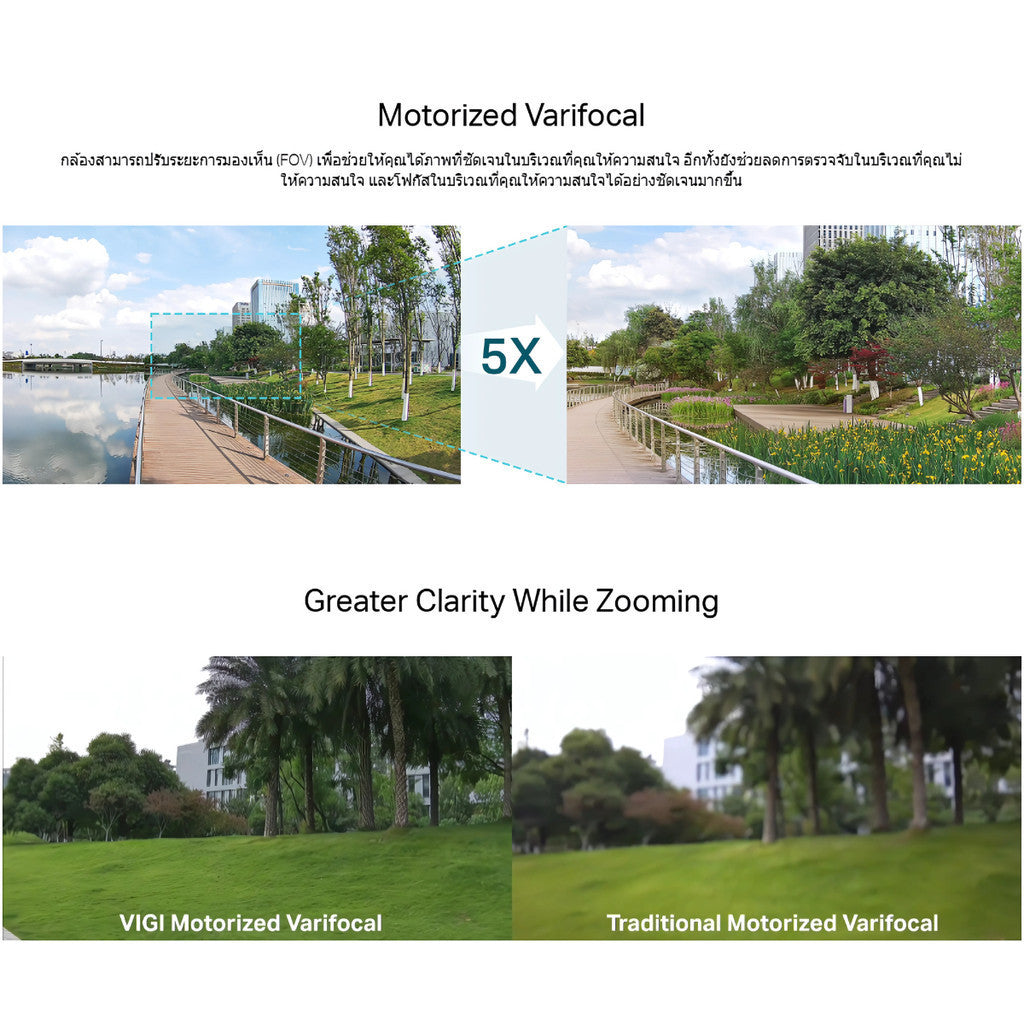 TP-LINK VIGI INSIGHT S445ZI 4MP MOTORIZED VARIFOCAL TURRET NETWORK CAMERA กล้องวงจรปิด รับประกัน 3 ปี