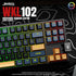 JEDEL WKL-102 คีย์บอร์ดเกมมิ่ง แมคคานิคอล 88ปุ่ม บลูสวิตซ์ คีย์ENG แถมคีย์ไทย ไฟRainbow แบต400 Trimode