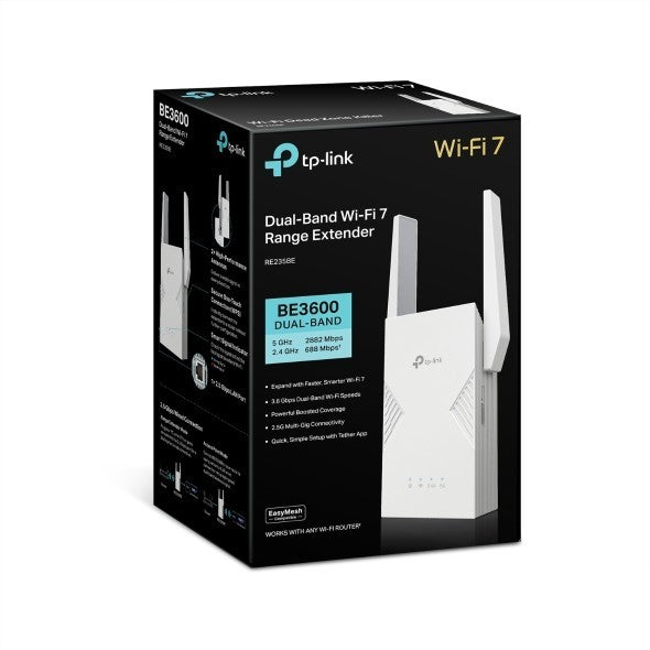 TP-LINK RE235BE Wi-Fi 7 BE3600 Dual-Band  Range Extender รับประกันตลอดอายุการใช้งาน