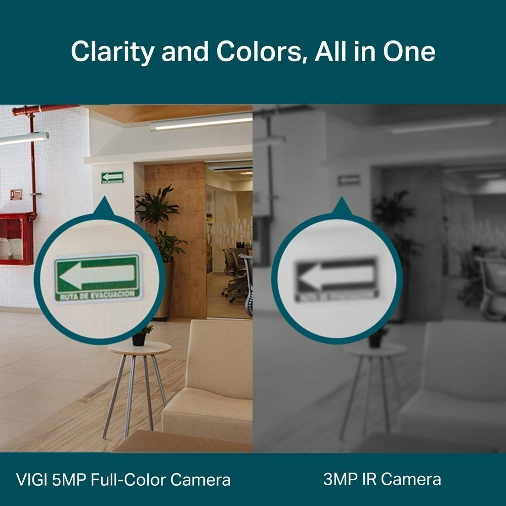 TP-LINK VIGI C450 4MM 5MP กล้องวงจรปิดภายใน FULL COLOR TURRET NETWORK CAMERA ประกัน 3 ปี