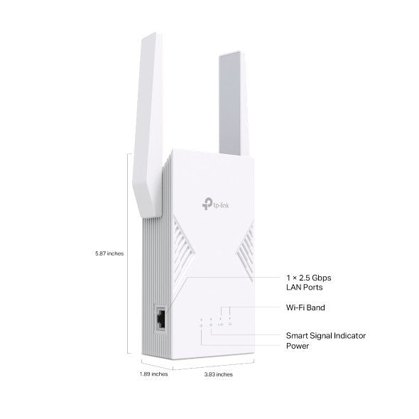 TP-LINK RE235BE Wi-Fi 7 BE3600 Dual-Band  Range Extender รับประกันตลอดอายุการใช้งาน