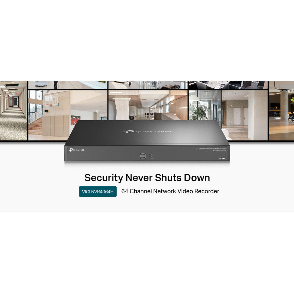 TP-LINK VIGI NVR4064H 64Channel Network Video Recorder เครื่องบันทึก รับประกัน 3 ปี