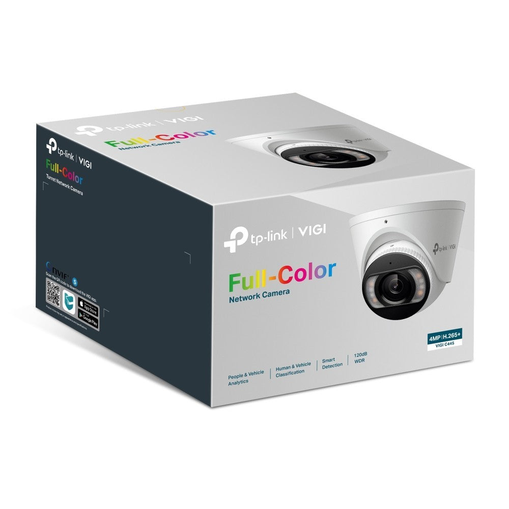 TP-LINK VIGI C445 2.8MM 4MP Full-Color Turret Network Camera กล้องวงจรปิด รับประกัน 3 ปี