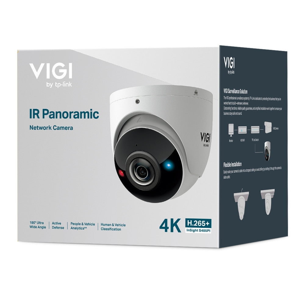 TP-LINK VIGI INSIGHT S485PI กล้องวงจรปิด มุมมองพาโนรามา 180° 8MP IR  Panoramic Turret Network Camera