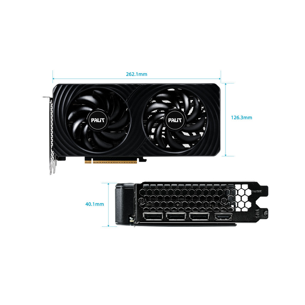 VGA การ์ดจอ PALIT RTX 5060 DUAL OC 8GB