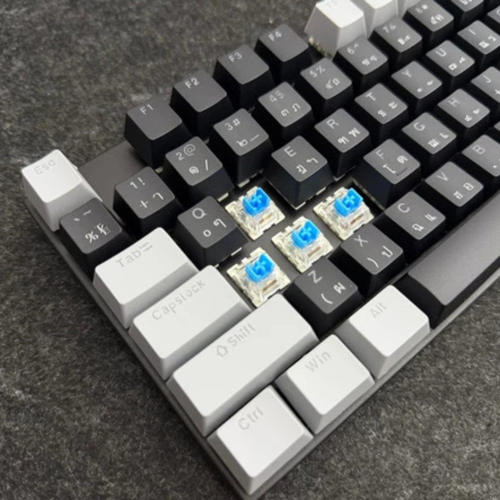 JEDEL KL95D คีย์บอร์ดเกมมิ่ง(มีสาย) Mechanical Blue Switch 104Key Mini RGB ประกัน 1ปี ส่งฟรี