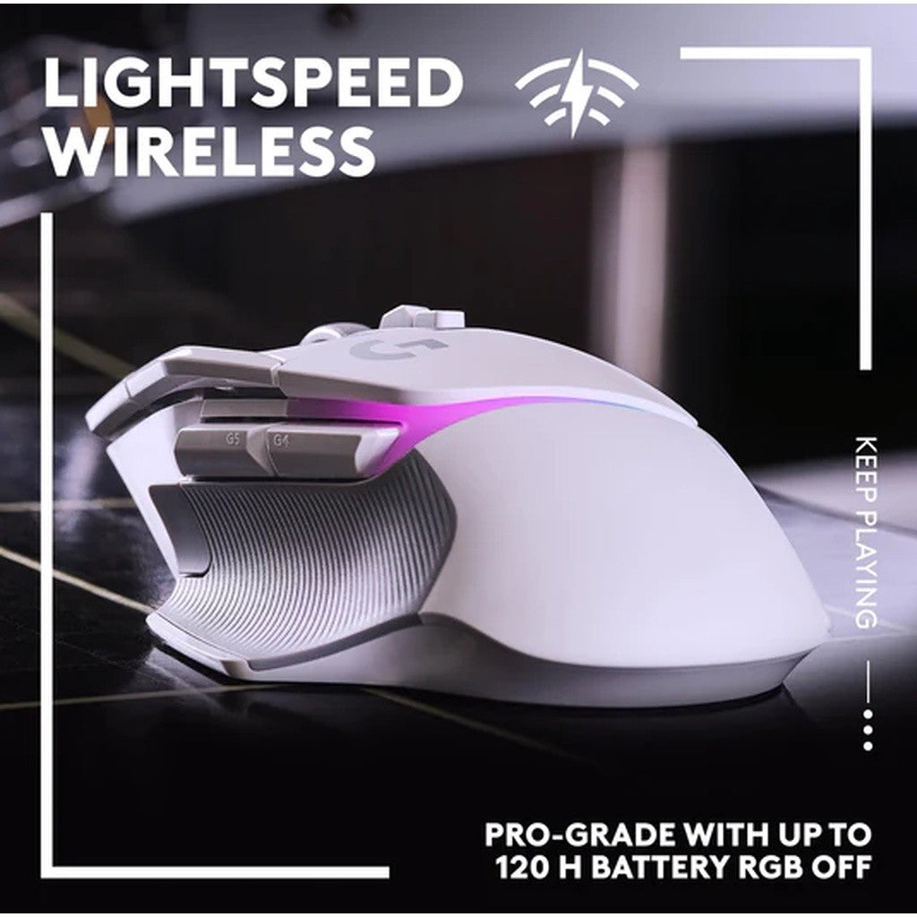 LOGITECH G502 X PLUS WIRELESS GAMING MOUSE (สีขาว) ประกันสินค้า 3 ปี