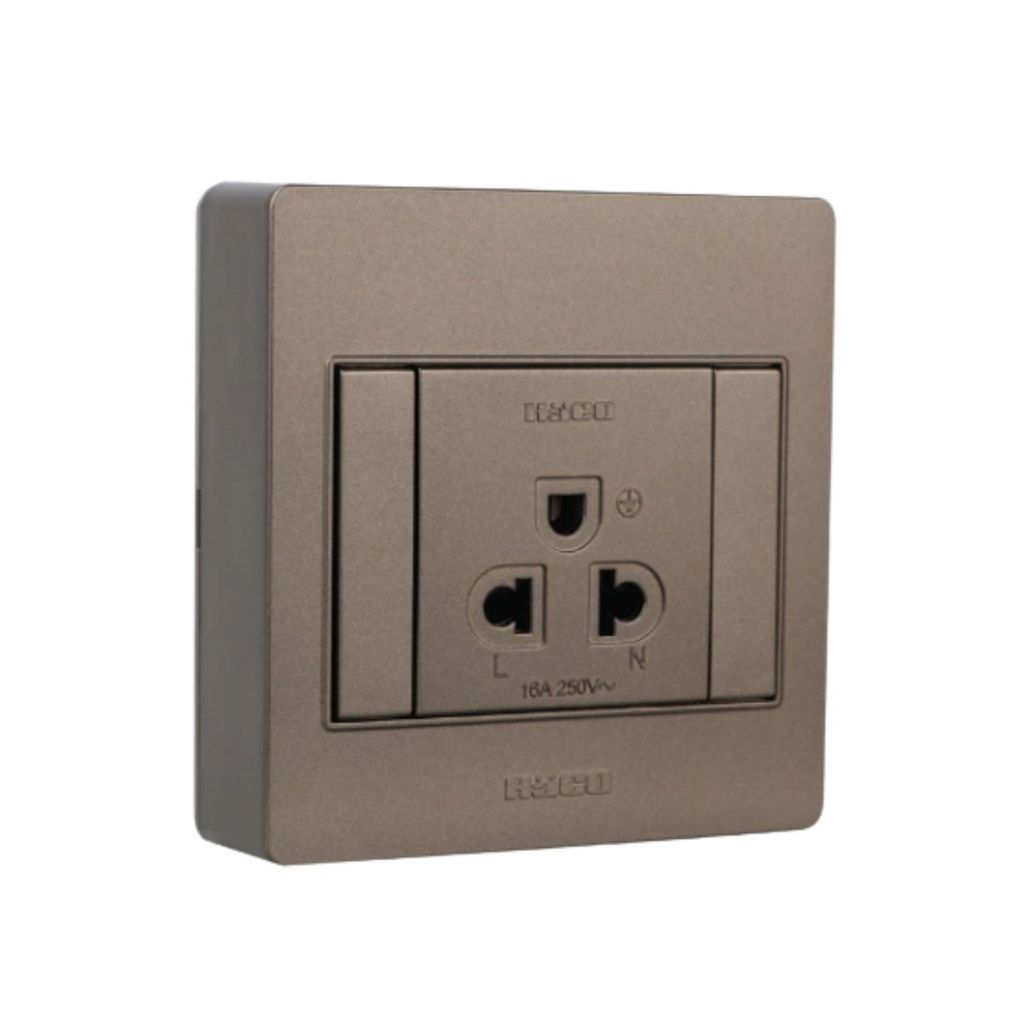 HACO เต้ารับเดี่ยว-สวิตช์ทางเดียว รุ่น M3N-S11/S21/S31/E10/E11/E20, M4N-E21/E30 รับประกัน 1 ปี