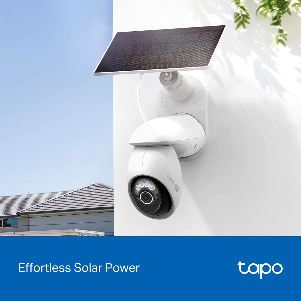 TAPO C660 KIT กล้องวงจรปิด 4K 8MP พร้อมแผงโซลาเซลล์ Pan/Tilt Security Camera Kit