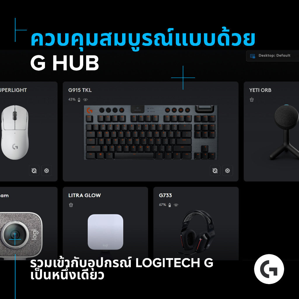LOGITECH G YETI ORB RGB GAMING MIC WITH LIGHTSYNC ไมโครโฟนเกมมิ่ง ประกัน3ปี