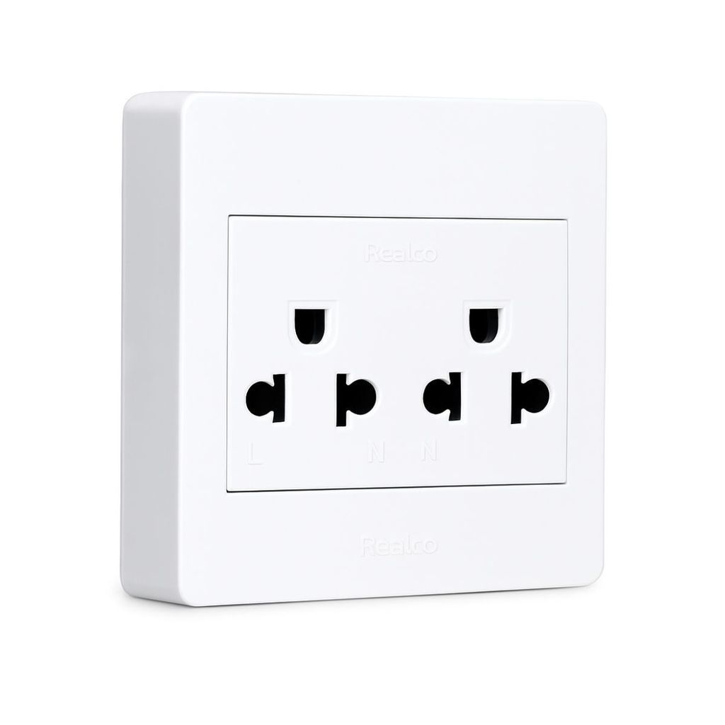 HACO เต้ารับเดี่ยว สีขาว-สีช็อกโก  รุ่น M3N-E10/E20/E30 รับประกัน 1 ปี