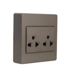 HACO เต้ารับเดี่ยว สีขาว-สีช็อกโก  รุ่น M3N-E10/E20/E30 รับประกัน 1 ปี