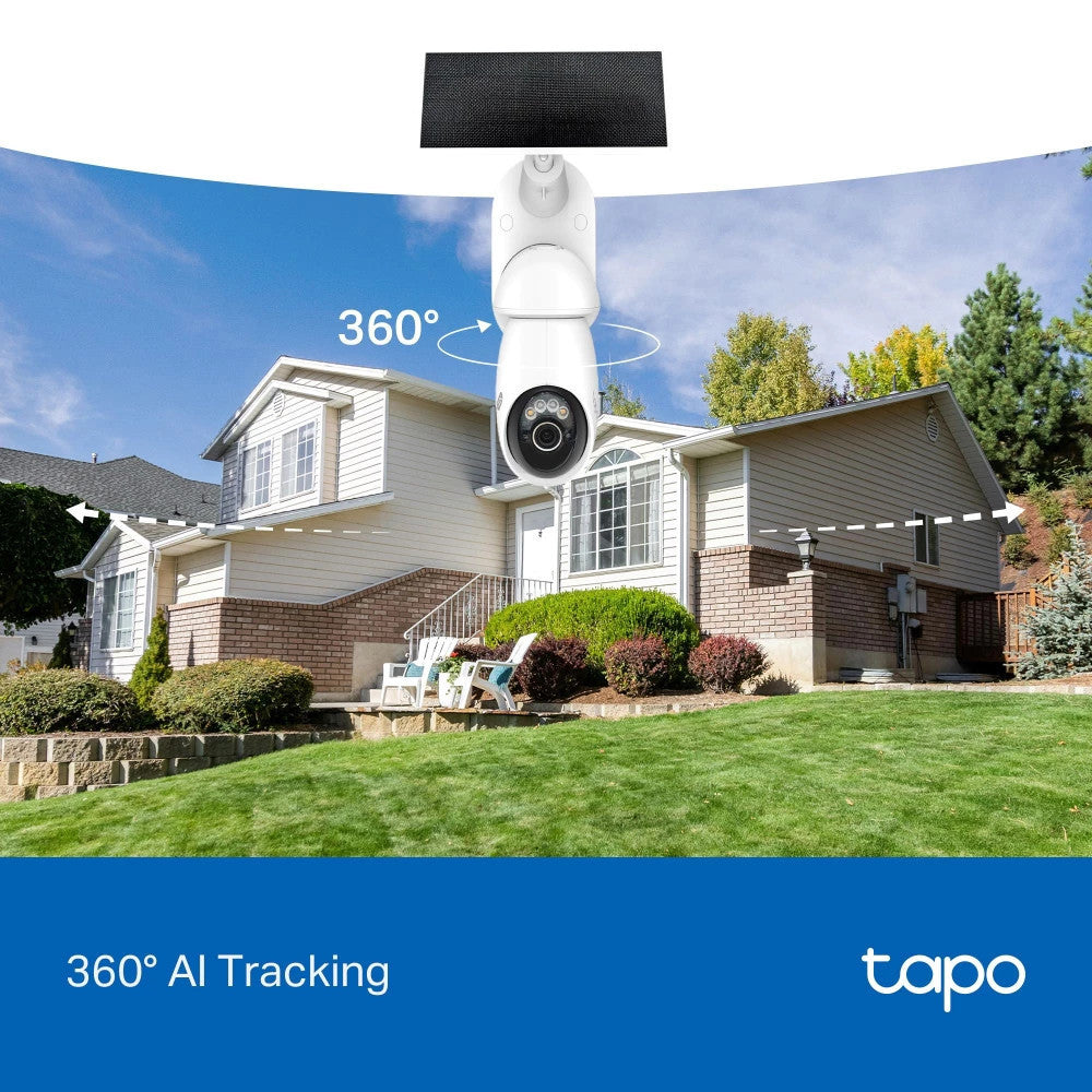 TAPO C660 KIT กล้องวงจรปิด 4K 8MP พร้อมแผงโซลาเซลล์ Pan/Tilt Security Camera Kit