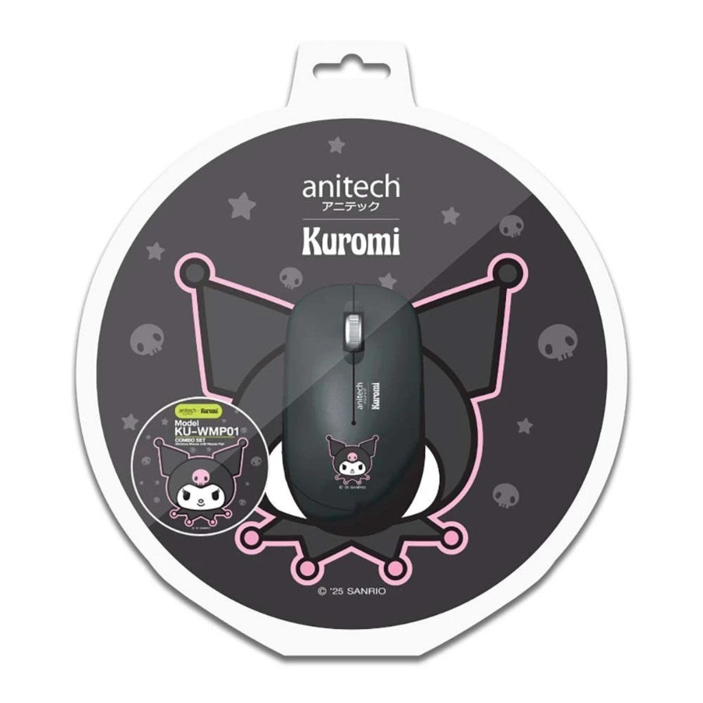 ANITECH X KUROMI เมาส์ไร้สาย รุ่น KU-WMP01 COMBO SET WIRELESS MOUSE WITH MOUSE PAD