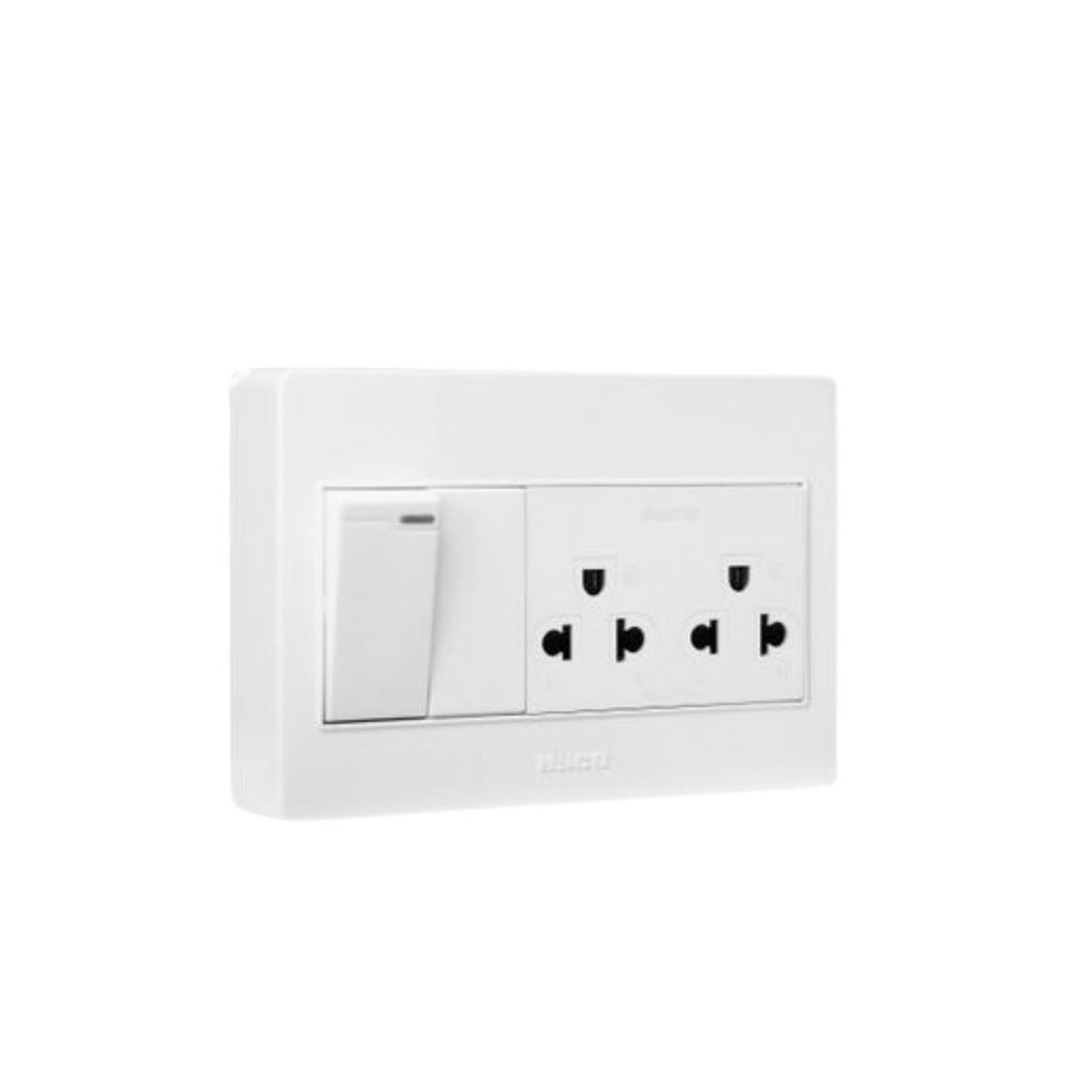 HACO เต้ารับเดี่ยว-สวิตช์ทางเดียว รุ่น M3N-S11/S21/S31/E10/E11/E20, M4N-E21/E30 รับประกัน 1 ปี