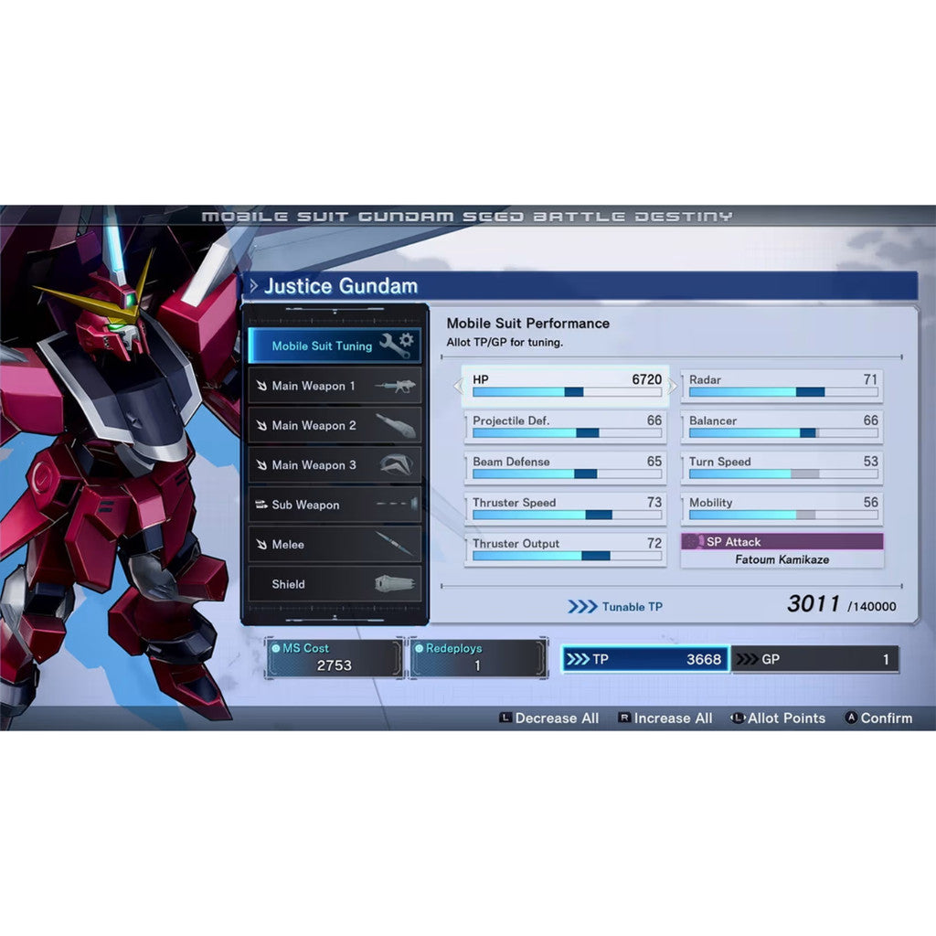Nintendo Switch Mobile Suit Gundam SEED: Battle Destiny Remastered แผ่นเกมมือหนึ่ง