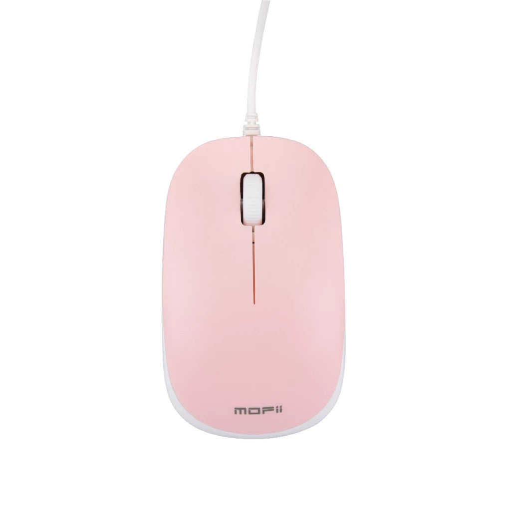 MOFii BUNBUN Wired Optical with Silent Mouse - OFFWHITE/DARKBLUE/PINKMILK