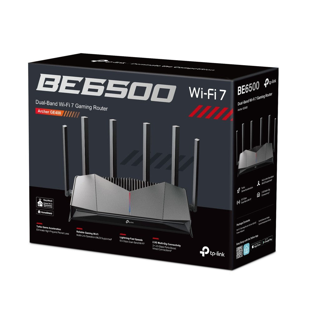 TP-LINK ARCHER GE400 Wi-Fi-7 BE6500 Dual-Band  Gaming Router รับประกันศูนย์ไทย