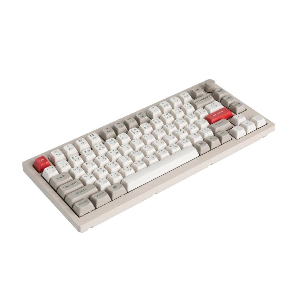 Keychron V5 Max QMK/VIA Wireless Custom Mechanical Keyboard Retro Red/Banana Switch