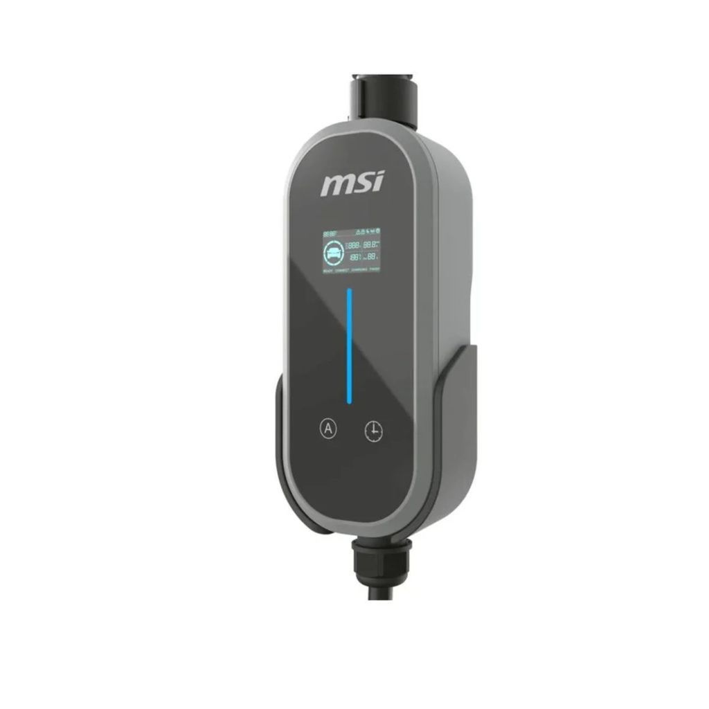 MSI EVSE EZGO EU 32A 1 PHASE BT GRAY เครื่องชาร์จรถยนต์ไฟฟ้าแบบพกพา รับประกัน 2 ปี