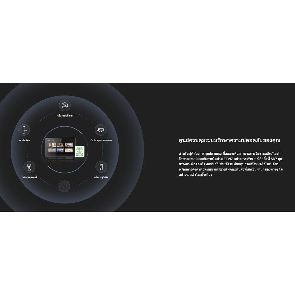 EZVIZ SD7 Smart Screen Smartly run your home security system ชาร์จผ่าน Type-C ขนาด 4,600mAh Wi-Fi2.4